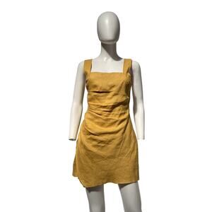Reformation 'Kerrigan' Yellow Linen Dress Size 2